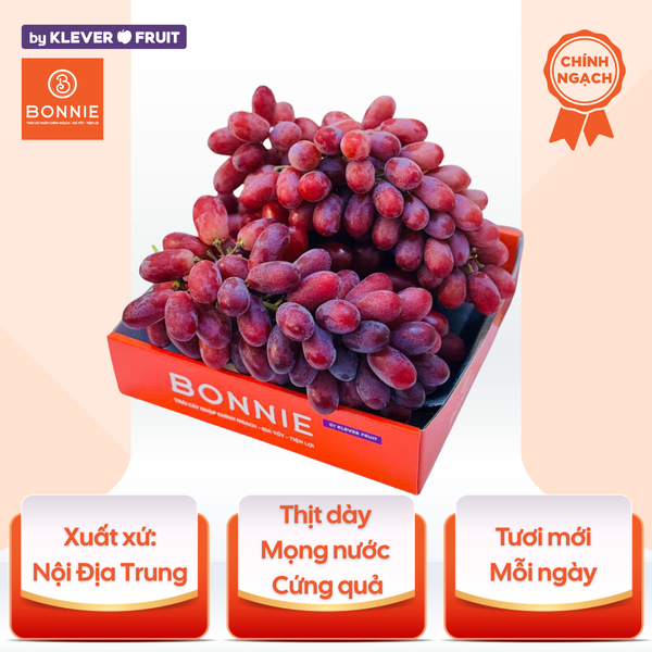 Nho Đỏ Hoàng Hậu - Nho Nội Địa Trung