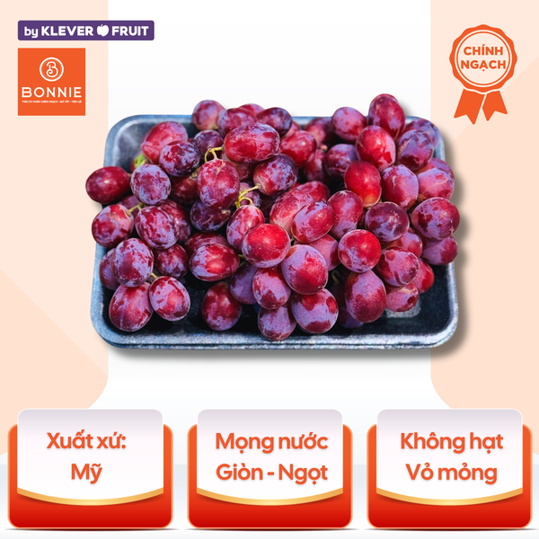 Nho Đỏ Không Hạt Mỹ - Nho Mỹ