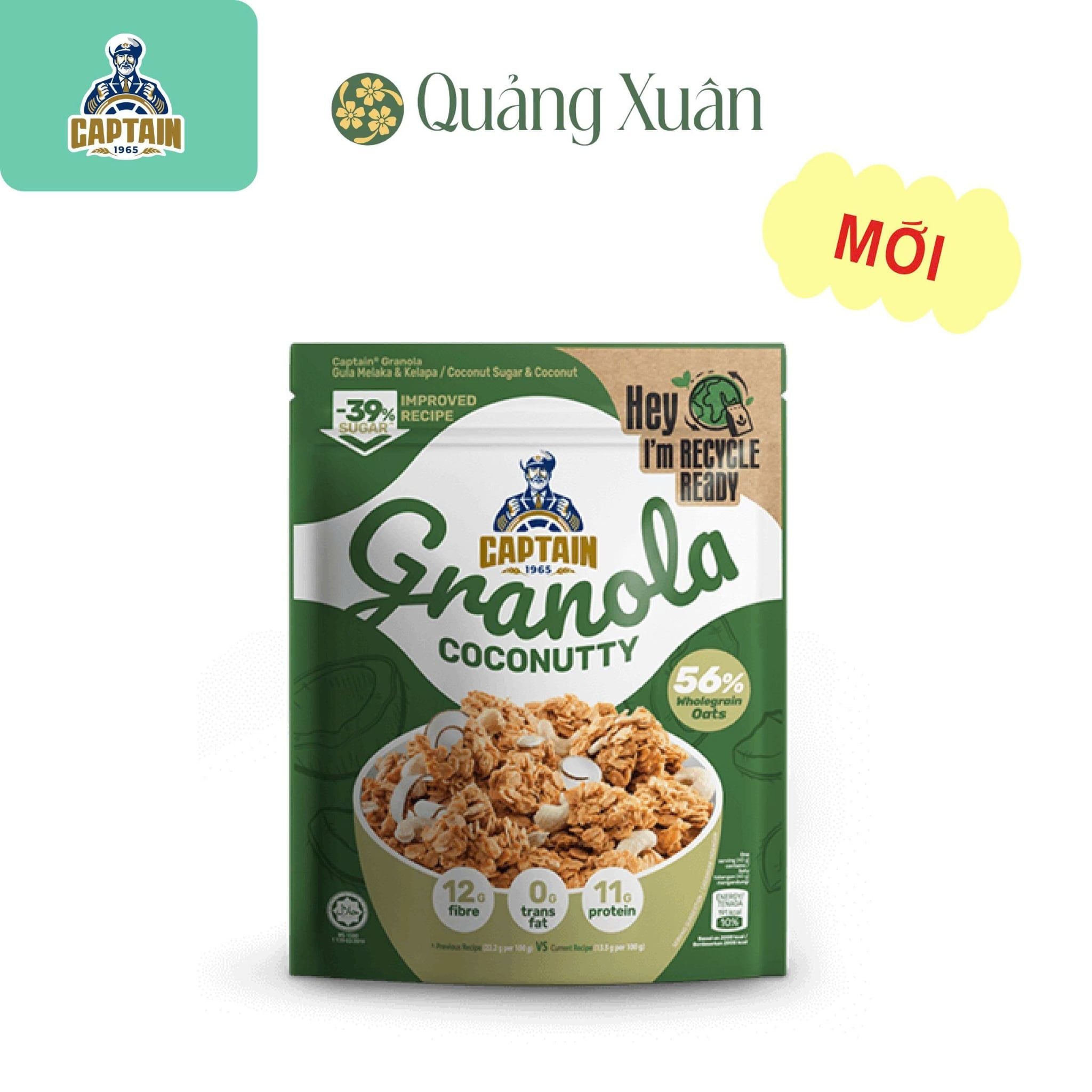  Ngũ cốc granola dừa hiệu Captain - Granola Coconutty 