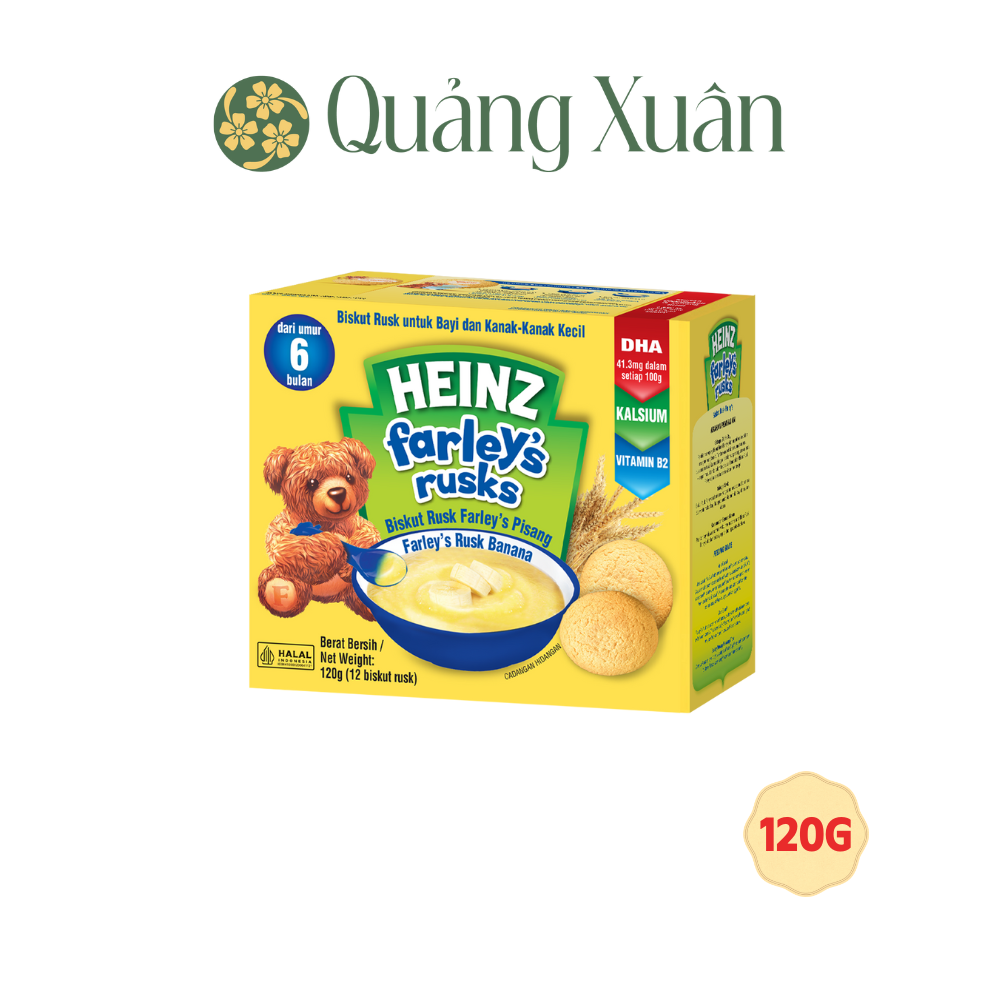  Bánh Quy Ăn Dặm HEINZ FARLEY'S CHUỐI 120g 