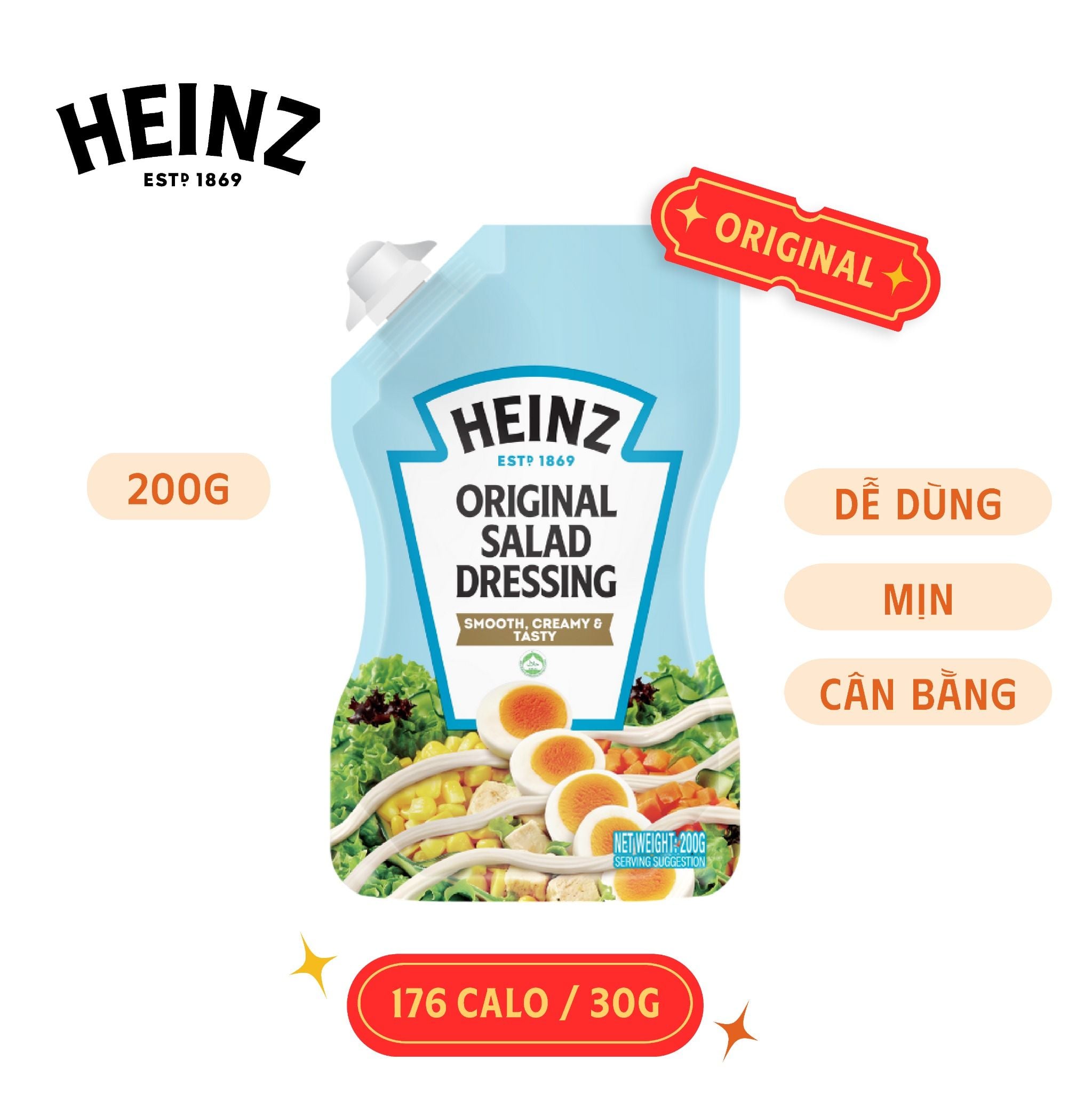  Sốt trộn Salad vị nguyên bản Heinz Original Salad Dressing 200g 