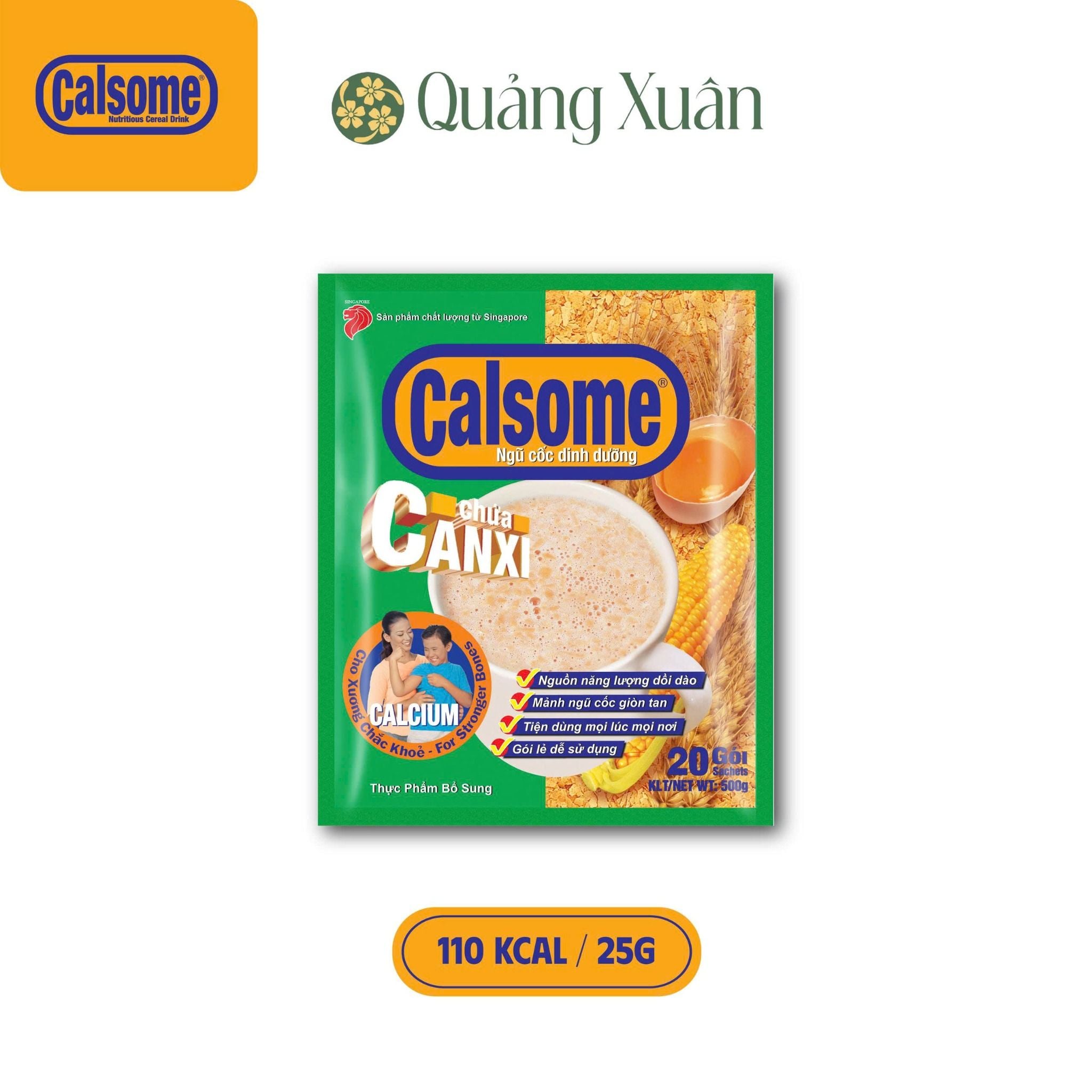  Ngũ cốc Calsome Vanilla Xuất Xứ Singapore [Chính Hãng] 