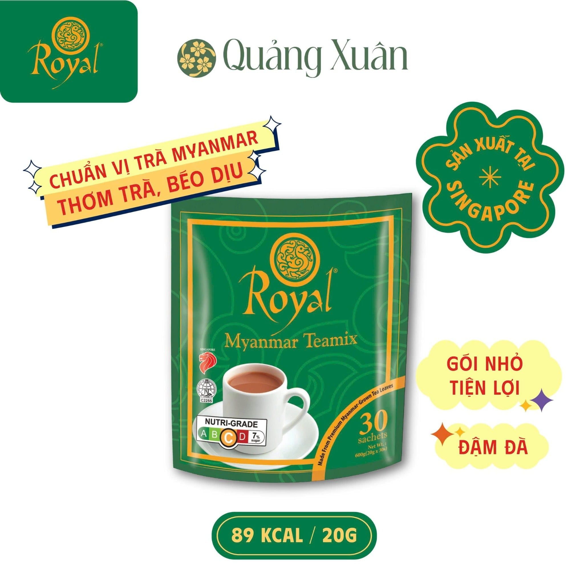  Trà Sữa Hòa Tan Royal Myanmar 600g Xuất Xứ Singapore [Chính Hãng] 