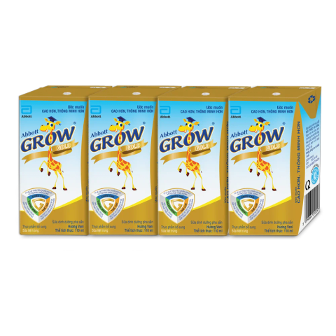Sữa Abbott Grow Gold Hương Vani 110ML - Lốc 4 (Từ 1 tuổi)