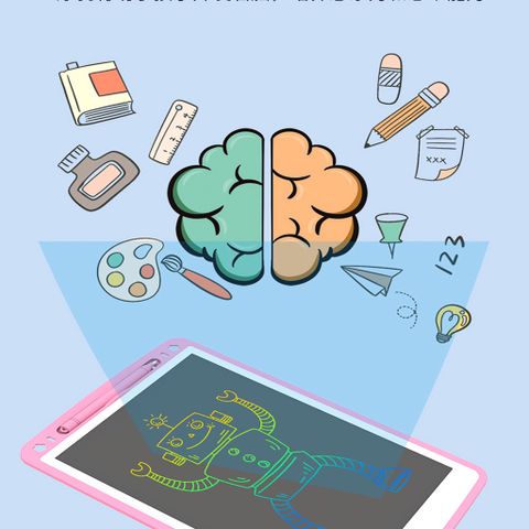 Bảng vẽ điện tử tự xóa thông minh màn hình LCD đa sắc 12 inch cho bé (30 điểm)