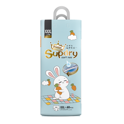 Tã bỉm Supdry Premium Soft Pro XXXL 40 miếng (cho bé trên 17kg)
