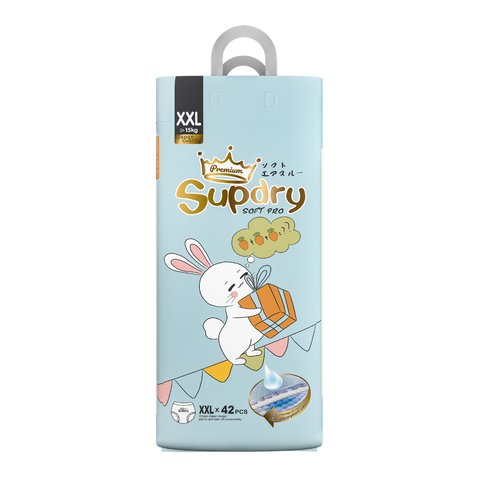 Tã bỉm Supdry Premium Soft Pro XXL 42 miếng (cho bé trên 15kg)