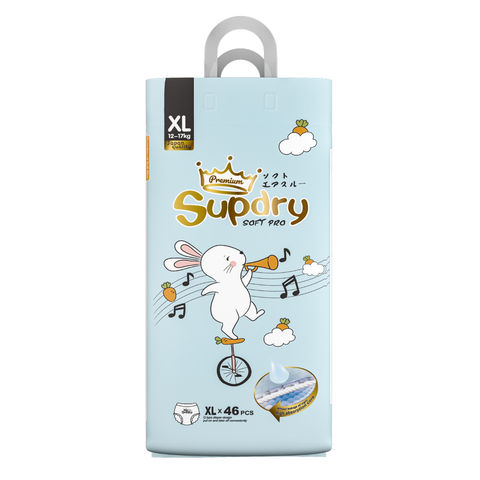 Tã bỉm Supdry Premium Soft Pro XL 46 miếng (cho bé từ 12 – 17kg)