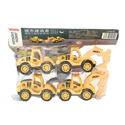 Túi 4 xe công trình cho bé yêu thích xây dựng (35 điểm)