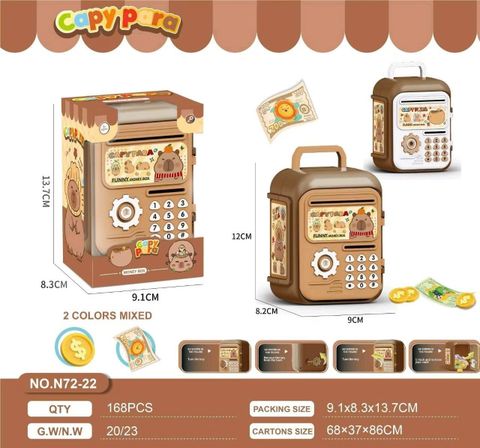 Đồ chơi két sắt mini hoạ tiết Capypara (30 điểm)