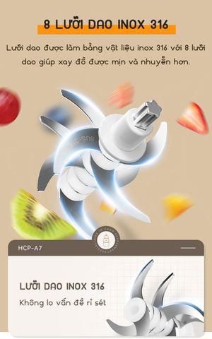 Máy xay Hattiecs nâng cấp 8 lưỡi - HCP-A7