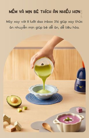 Máy xay Hattiecs nâng cấp 8 lưỡi - HCP-A7