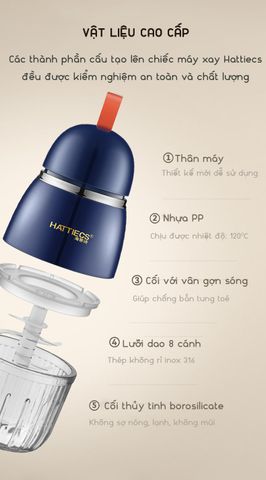 Máy xay Hattiecs nâng cấp 8 lưỡi - HCP-A7