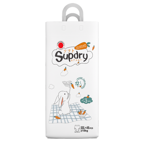 Tã quần Supdry Trắng size XXXL 46 miếng (cho bé trên 17kg)