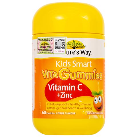 Kẹo Dẻo Bổ Sung Vitamin C + Zinc Nature's Way Kids Smart (60 Viên)