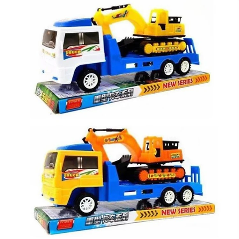 Xe chở máy xúc đồ chơi công trình cho bé (35 điểm)