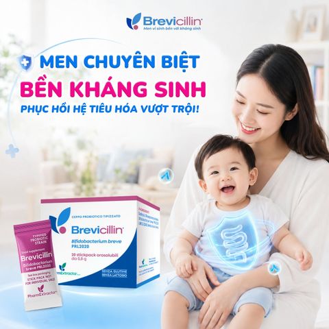 Men vi sinh Brevicillin (Hộp 20 gói)