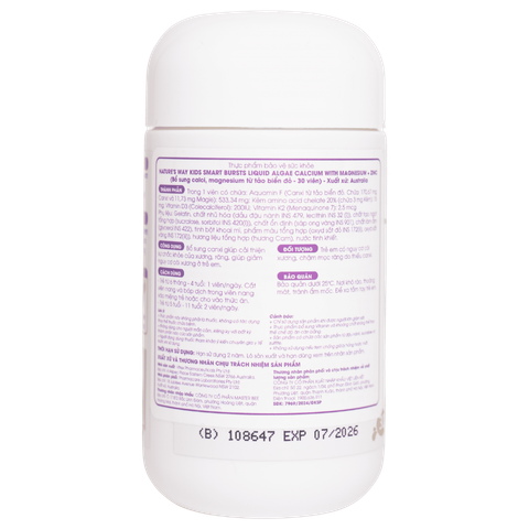 Nature's Way Bursts Calcium With Magnesium + Zinc (30 viên)