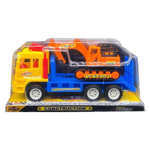 Xe chở máy xúc đồ chơi công trình cho bé (35 điểm)