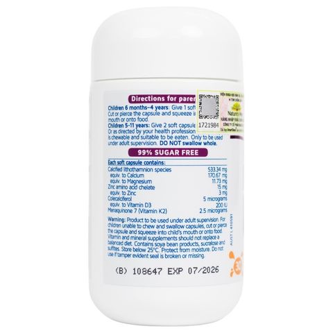 Nature's Way Bursts Calcium With Magnesium + Zinc (30 viên)