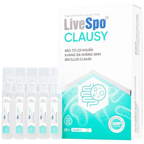 LiveSpo Clausy giảm rối loạn tiêu hóa, cân bằng hệ vi sinh đường ruột  (25 ống x 5ml)