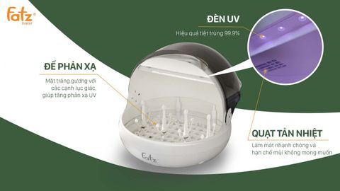 Máy úp bình sữa tiệt trùng UVC sấy khô & bảo quản – Tidy 1 – FB4268WM