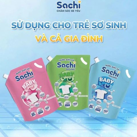 Nước Giặt Xả Sachi Organic (Túi 3.2KG)