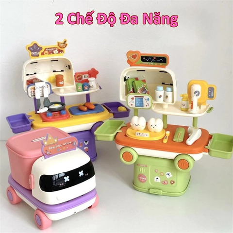 Đồ chơi xe kéo 2 trong 1 cho bé, xe ô tô biến hình