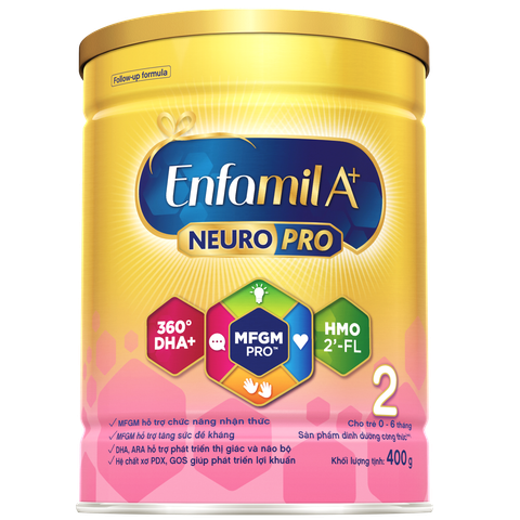 Sữa Bột Enfamil A+ Neuropro 2 - FL HMO Vị Nhạt Dễ Uống – 400g