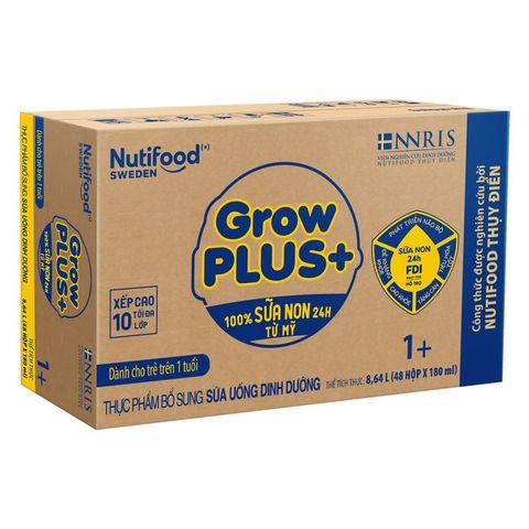 Sữa dinh dưỡng pha sẵn Nutifood GrowPLUS+ Sữa Non