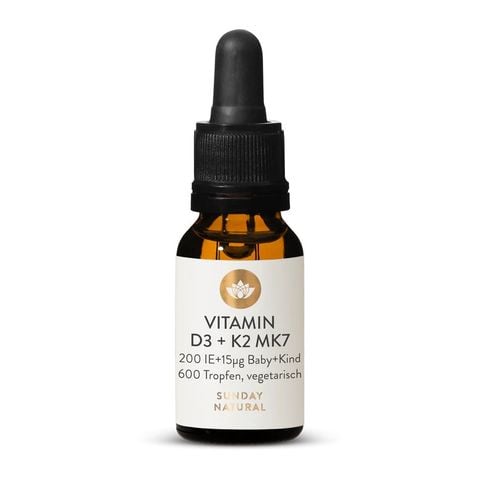 Vitamin D3 K2 MK7 Sunday Natural (Dạng Nhỏ Giọt, 20ml)