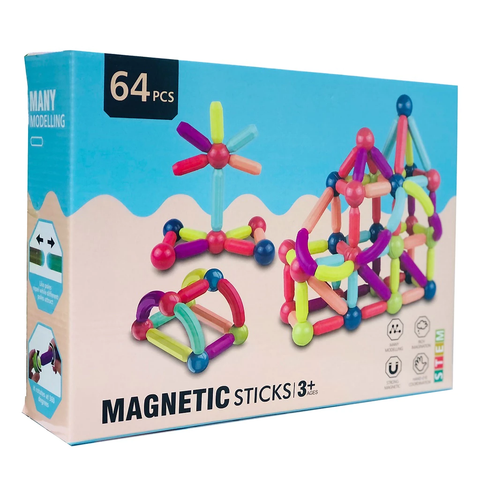 Bộ xếp hình nam châm cho bé (64 chi tiết)