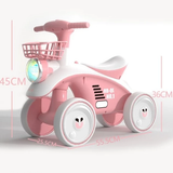 Xe chòi chân 618, 4 bánh thăng bằng, có đèn, có giỏ