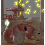 Xe chòi chân 618, 4 bánh thăng bằng, có đèn, có giỏ