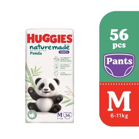 Bỉm quần Huggies Naturemade Panda M56