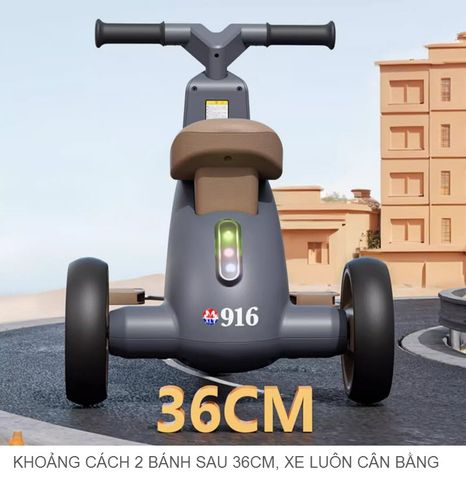 Xe đạp, xe chòi chân 3 bánh Scooter Corgi 916 cho bé
