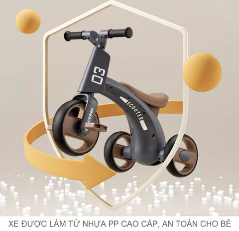 Xe đạp, xe chòi chân 3 bánh Scooter Corgi 916 cho bé