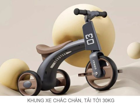 Xe đạp, xe chòi chân 3 bánh Scooter Corgi 916 cho bé
