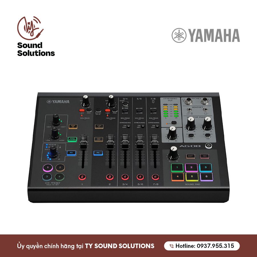 BÀN MIXER LIVESTREAM CHÍNH HÃNG - YAMAHA AG08