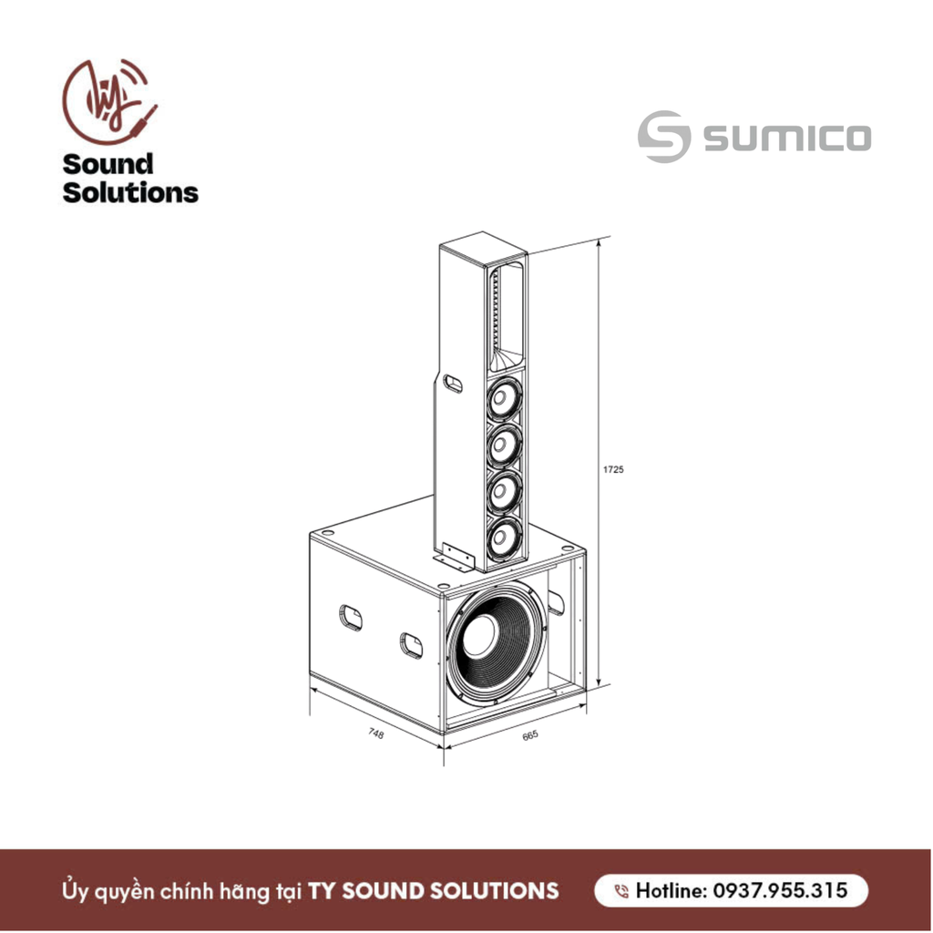LOA CỘT CHÍNH HÃNG - SUMICO EUROTECH 1846