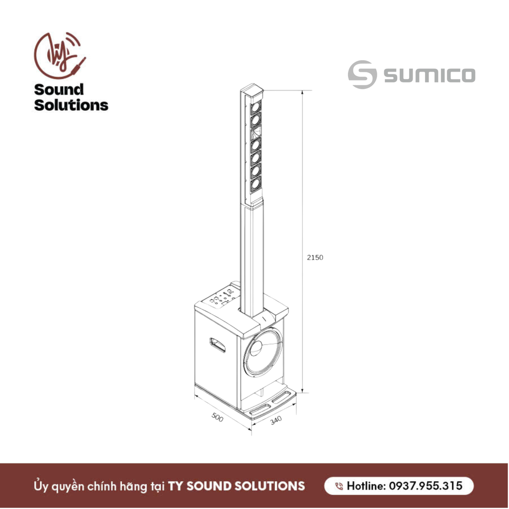 LOA CỘT CHÍNH HÃNG - SUMICO EUROTECH 1263