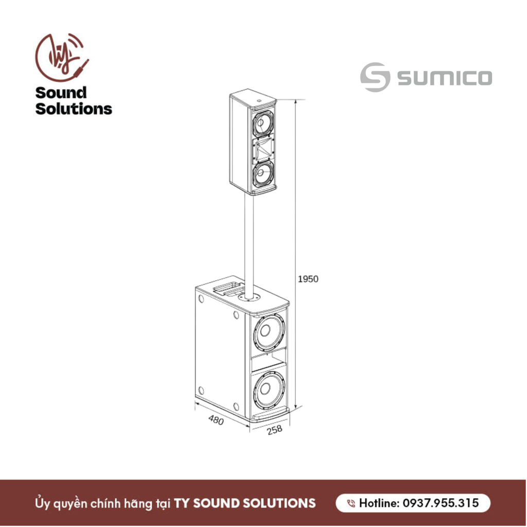 LOA CỘT CHÍNH HÃNG - SUMICO EUROTECH 2825