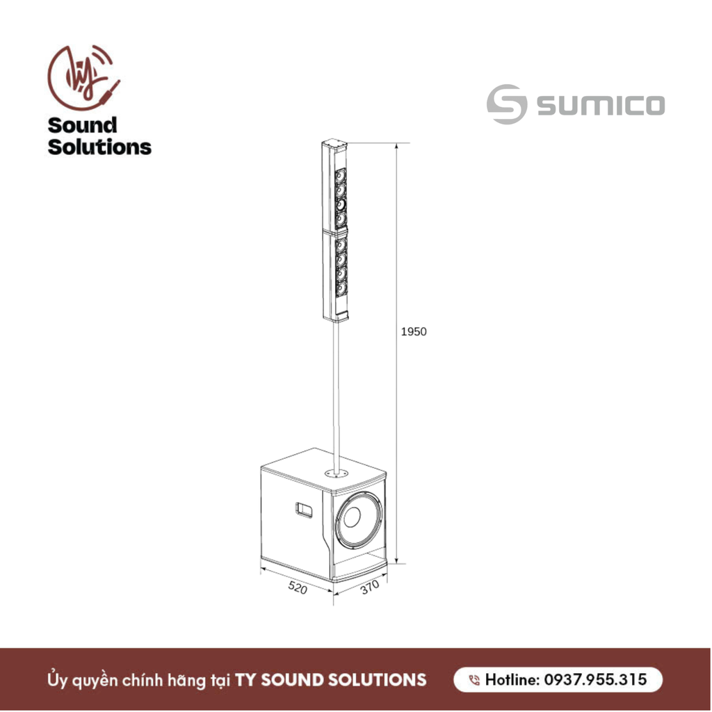 LOA CỘT CHÍNH HÃNG - SUMICO EUROTECH 1243ST