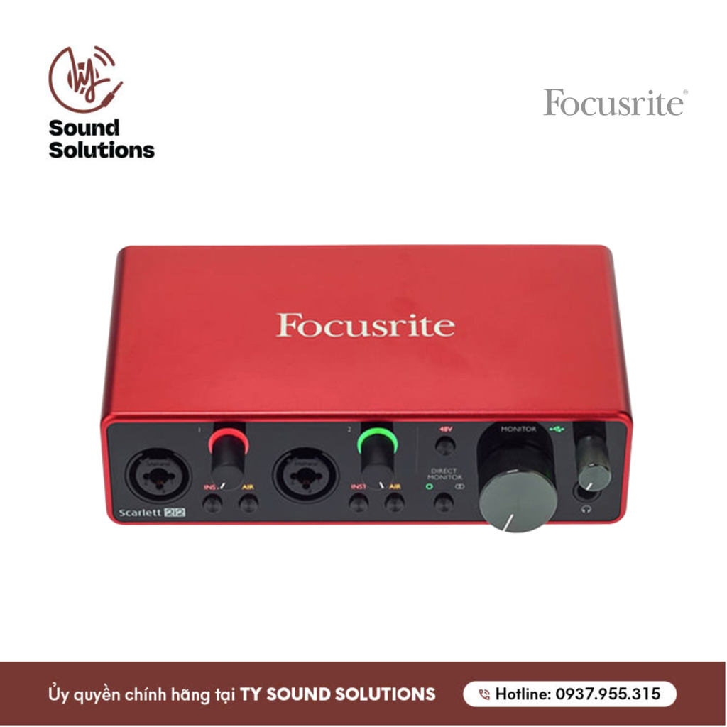 SOUNDCARDS CHÍNH HÃNG - FOCUSRITE SCARLETT 2i2 ( 4th GENERATION )