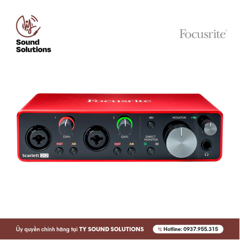  SOUNDCARDS CHÍNH HÃNG - FOCUSRITE SCARLETT 2i2 ( 4th GENERATION ) 