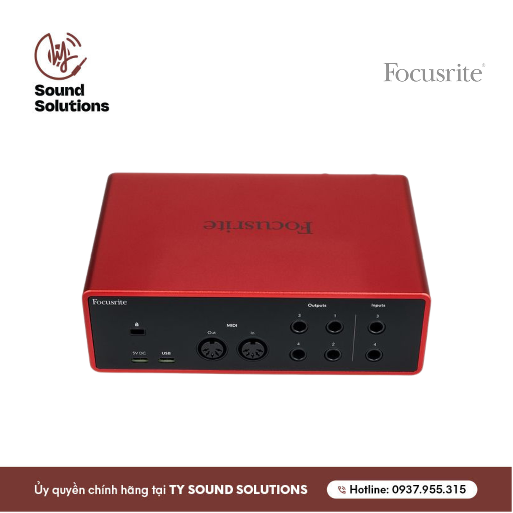SOUNDCARDS CHÍNH HÃNG - FOCUSRITE SCARLETT 4i4 ( 4rd GENERATION )