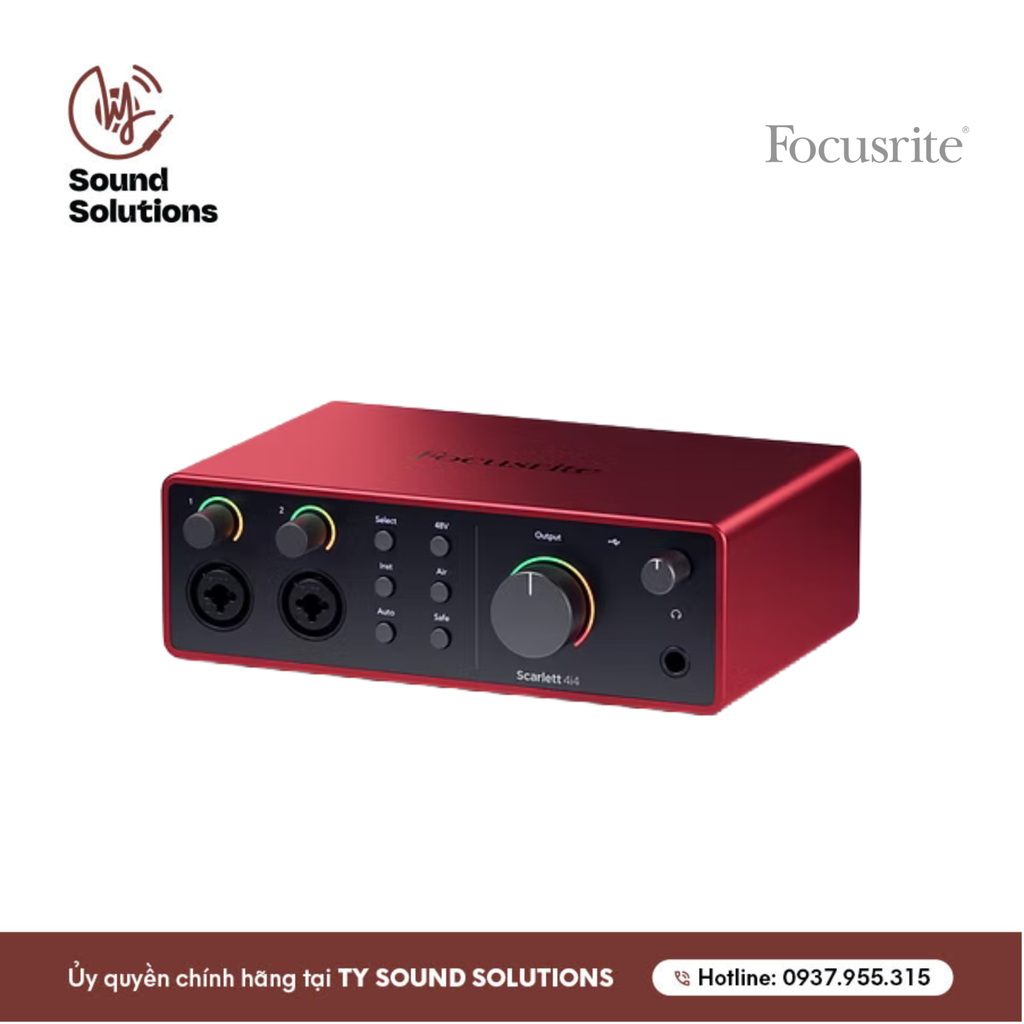 SOUNDCARDS CHÍNH HÃNG - FOCUSRITE SCARLETT 4i4 ( 4rd GENERATION )