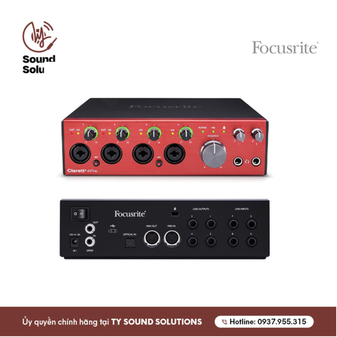  SOUNDCARDS CHÍNH HÃNG - FOCUSRITE CLARETT 4Pre USB 18x8 