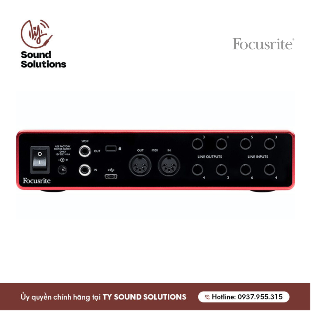 SOUNDCARDS CHÍNH HÃNG - FOCUSRITE SCARLETT 8i6 ( 3rd GEN )