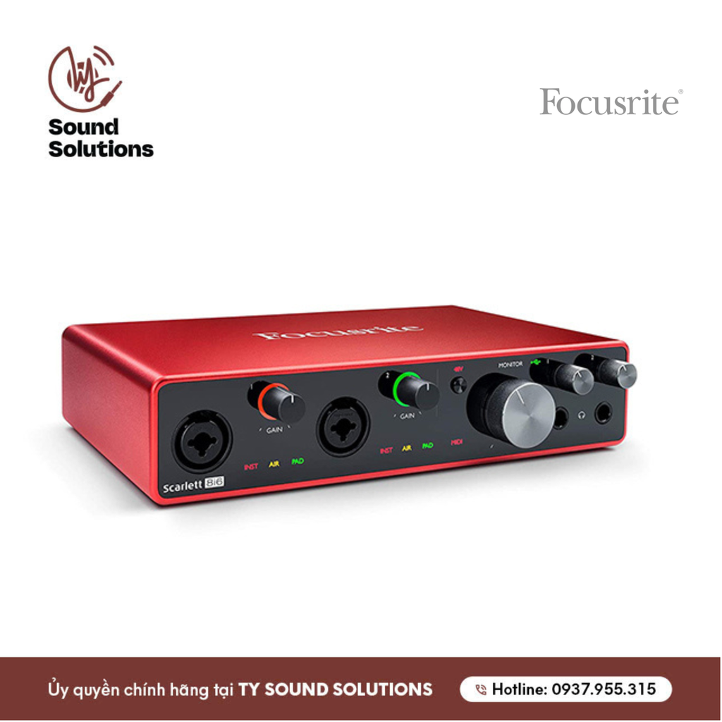 SOUNDCARDS CHÍNH HÃNG - FOCUSRITE SCARLETT 8i6 ( 3rd GEN )